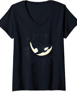 Womens Time To Be ORCAWARD Funny Awkward Orca Nature Meme V-Neck T-Shirt