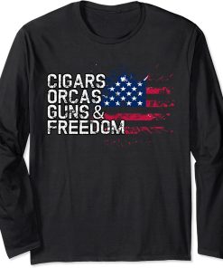 Cigars ORCAS Guns & Freedom T-Shirt ORCA Long Sleeve T-Shirt